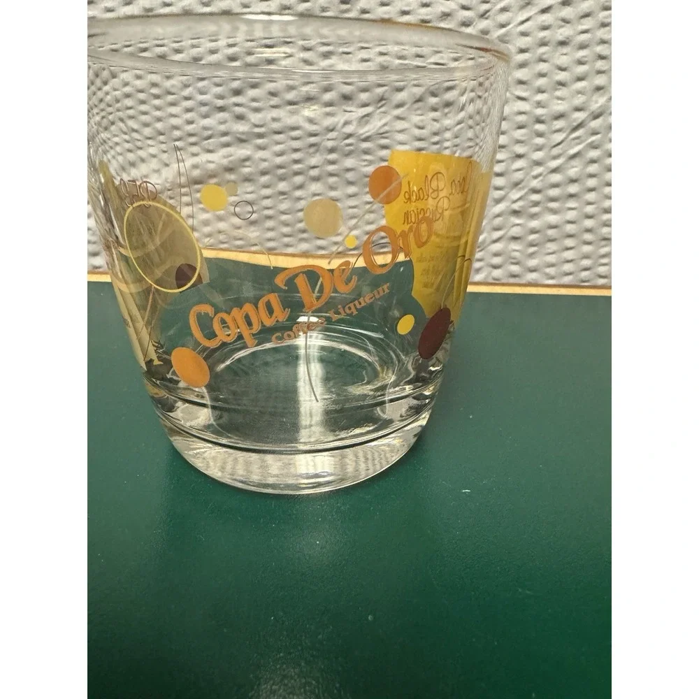 Vintage Cops De Oro‎ Black Russian Recipe Glass Mid Century Bar ware